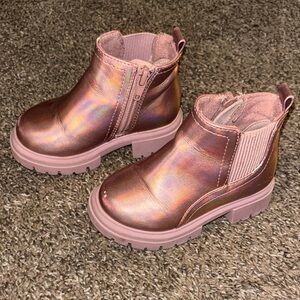 Shimmering Pink Kids Boots
